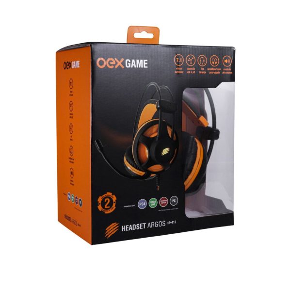 Headset Gamer Argos - Virtual Surround 7.1 e Multiplataforma - Ps5, Ps4, Xbox Series X|s, Xbox One, Smartphones e Outras