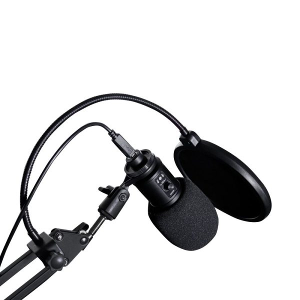 Microfone Gamer Profissional Com Condensador e Braço Articulado - Skipper Caster Mg300